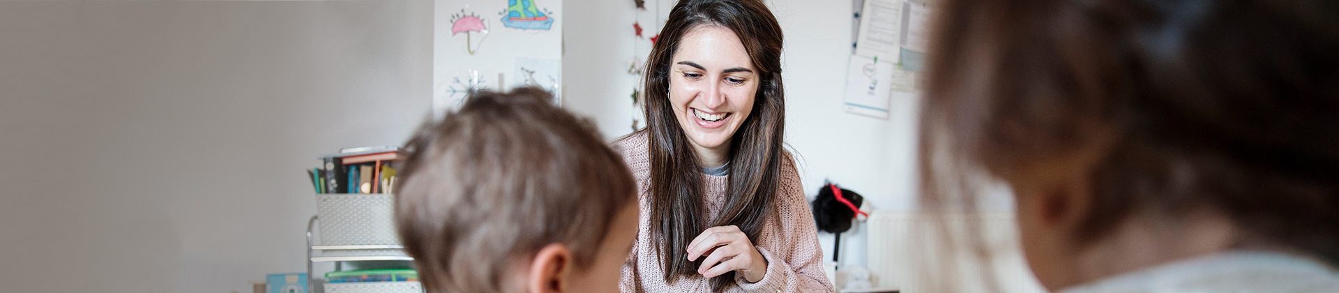 Teaching in class with children